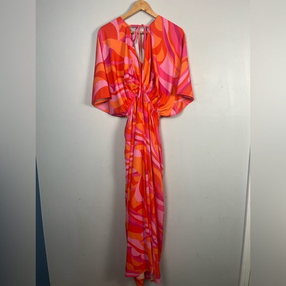 TCEC Size Large Maxi Dress Bonnie Bennett Core Orange - Picture 6 of 7